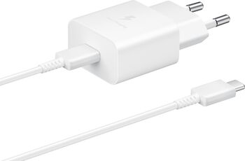 Samsung hleðslutæki 15W USB-C með kapli - Hvítt 