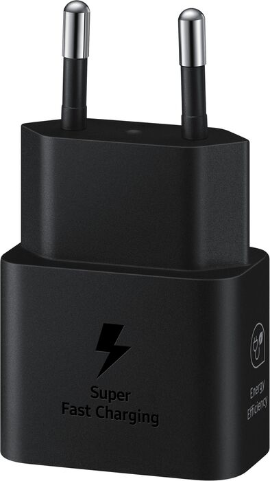 Samsung hleðslutæki 25W GaN USB-C með kapli - Svart