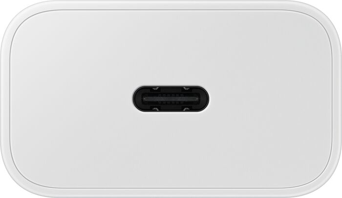 Samsung hleðslutæki 25W GaN USB-C með kapli - Hvítt