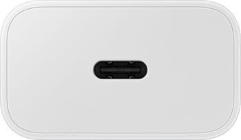 Samsung hleðslutæki 25W GaN USB-C með kapli - Hvítt