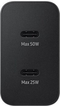 Samsung FastCharge 50 W Duo USB-C hleðslutæki með kapli - Svart