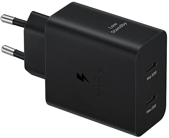 Samsung FastCharge 50 W Duo USB-C hleðslutæki með kapli - Svart