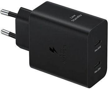 Samsung FastCharge 50 W Duo USB-C hleðslutæki með kapli - Svart
