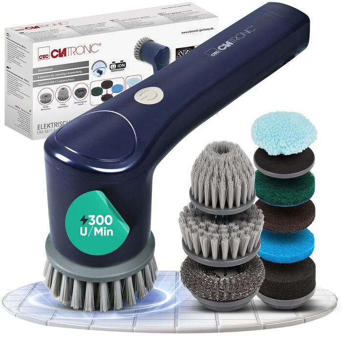 Clatronic hreinsibursti 8 hausar - Blár