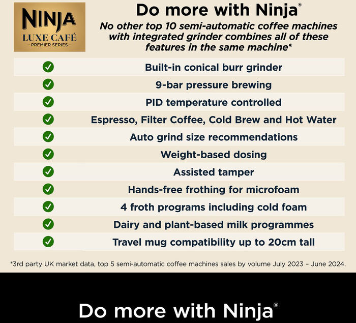 Ninja Luxe Cafe Premier espresso kaffivél