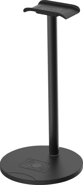 Essentials heyrnartólastandur með QI hleðslu