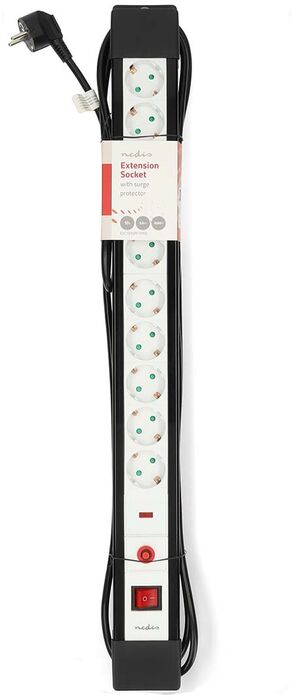 Nedis fjöltengi með straumvörn - 10 innstungur