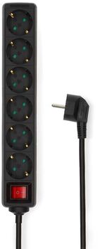 Nedis fjöltengi með rofa - 6 innstungur