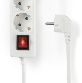 Nedis fjöltengi með rofa - 6 innstungur