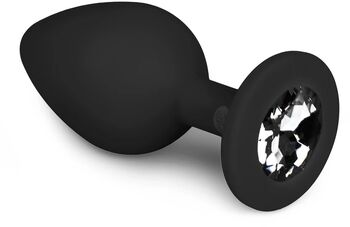 EasyToys Diamond Plug M rassaörvari - Svartur 