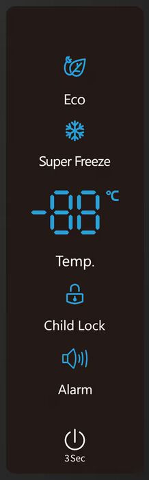 Epoq frystiskápur ETF185DI23D - Svartur