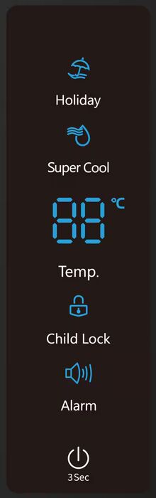 Epoq kæliskápur ETR185DI23D - Svartur