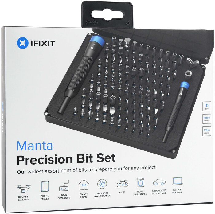 iFixit Manta skrúfjárn með 112 bitum