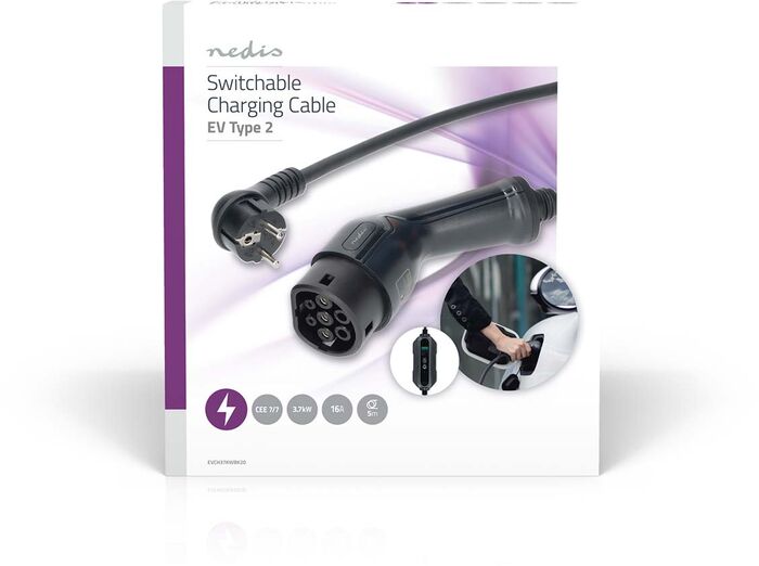 Nedis Týpa 2 hleðslukapall fyrir bíl - 5m Schuko