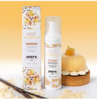 Exsens Hot Vanilla nuddolía með hita - 50ml 