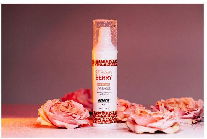 Exsens Strawberry nuddolía með hita - 50ml