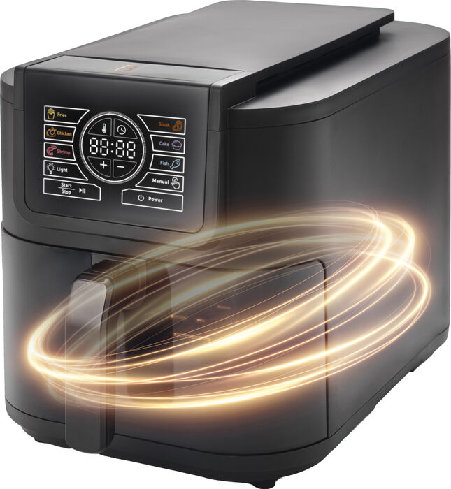 F&B Slim Smart loftsteikingarpottur 8 L - Svartur
