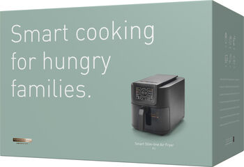 F&B Slim Smart loftsteikingarpottur 8 L - Svartur