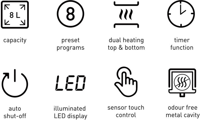 F&B loftsteikingarpottur 8 L Air Fryer