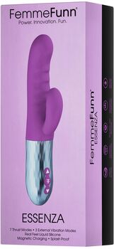 FemmeFunn Essenza Thrusting tvöfaldur titrari - Fjólublár 