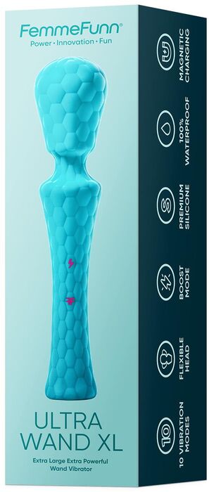 FemmeFunn Ultra XL nuddvöndur - Ljósblár