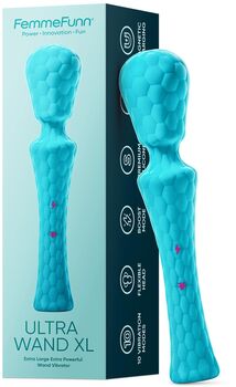 FemmeFunn Ultra XL nuddvöndur - Ljósblár 