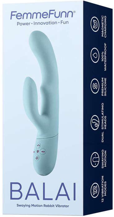 FemmeFunn Balai tvöfaldur titrari - Ljósblár 