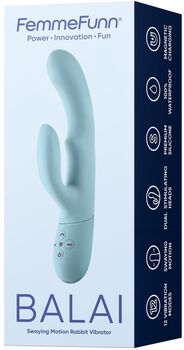 FemmeFunn Balai tvöfaldur titrari - Ljósblár 