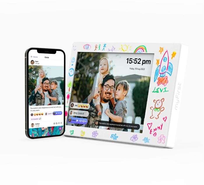 myFirst Frame Doodle stafrænn myndarammi - Hvítur