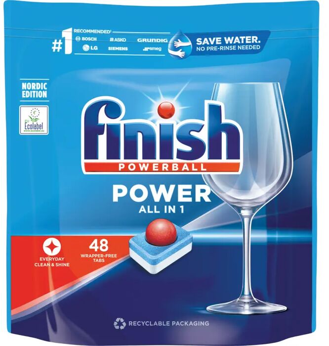 Finish Powerball All In One uppþvottatöflur - 48 stk 