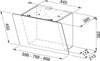 Franke veggháfur FLG905 - Svartur 