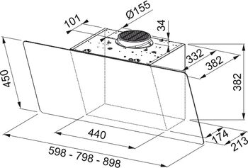 Franke veggháfur FLG905 - Svartur 
