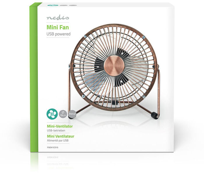 Nedis borðvifta 15 cm - Kopar