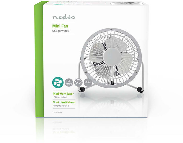 Nedis mini borðvifta - Hvít