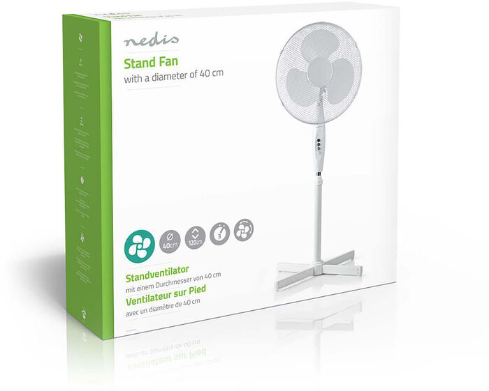 Nedis gólfvifta 40 cm - Hvít