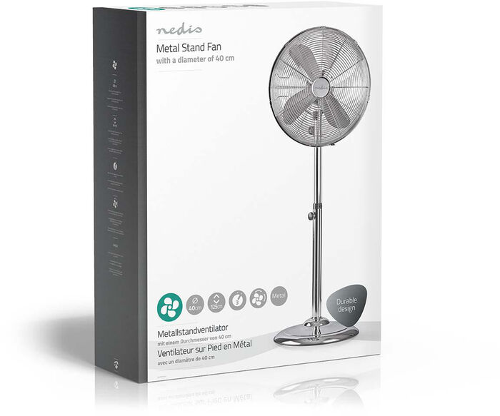 Nedis gólfvifta 40 cm - Króm