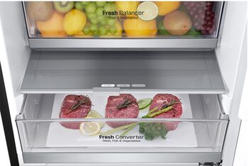 LG kæli- og frystiskápur GBB71MCEGN - Svartur 