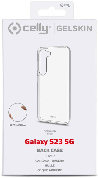 Celly Gelskin Galaxy S23 5G símahulstur - Glært 