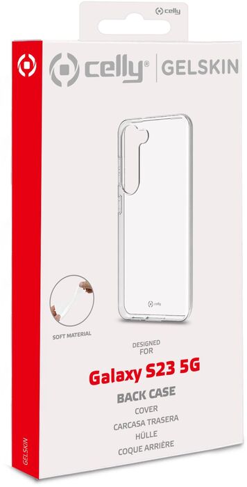 Celly Gelskin Galaxy S23 5G símahulstur - Glært 