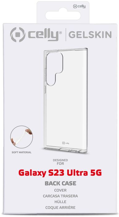 Celly Gelskin Samsung Galaxy S23 Ultra símahulstur - Glært
