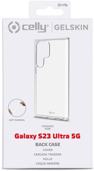 Celly Gelskin Samsung Galaxy S23 Ultra símahulstur - Glært 