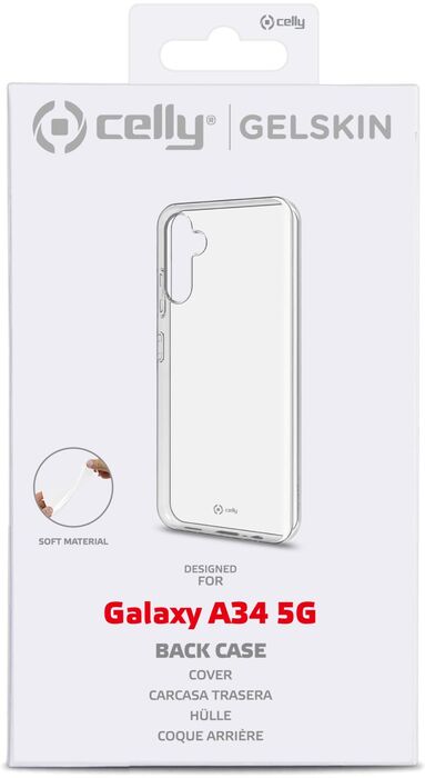Celly Gelskin Samsung Galaxy A34 símahulstur - Glært