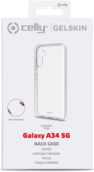Celly Gelskin Samsung Galaxy A34 símahulstur - Glært 