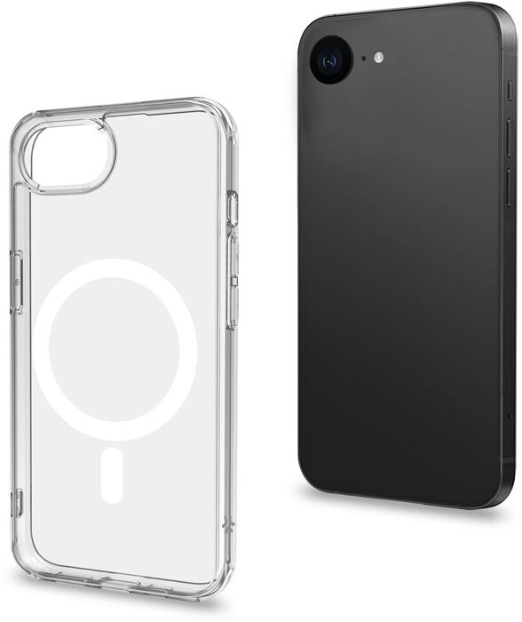 Celly GelskinMag iPhone 16e símahulstur - Glært