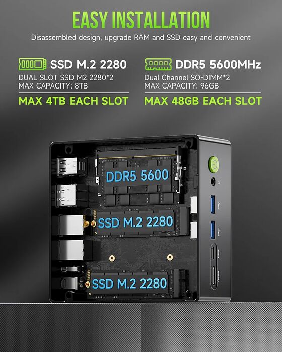 GMKTec NucBox K11 smátölva R9/32/1TB