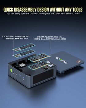 GMKTec NucBox M5 Plus smátölva R7/16/512GB