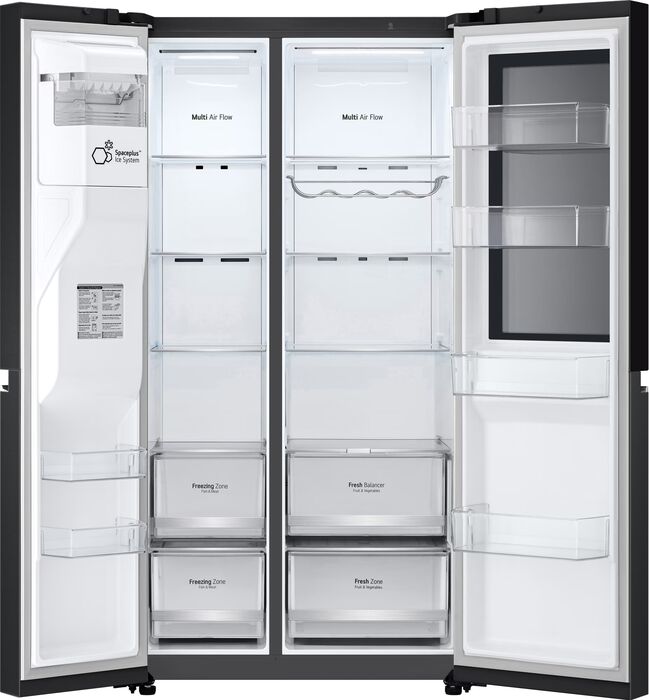 LG tvöfaldur kæli- og frystiskápur GSGV80EPLD - Svartur