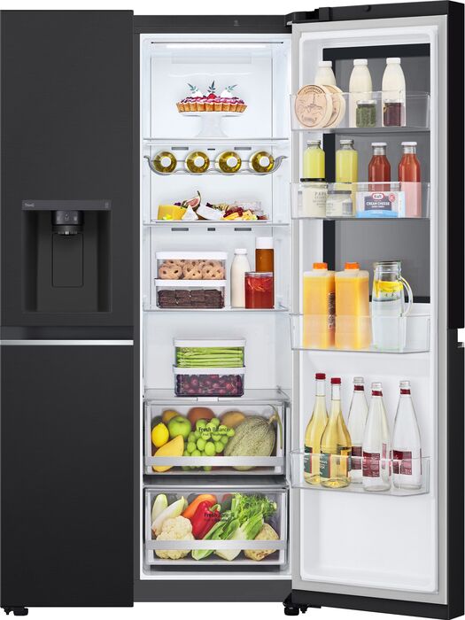 LG tvöfaldur kæli- og frystiskápur GSGV80EPLD - Svartur