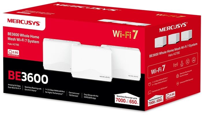 Mercusys Halo H27BE WiFi 7 mesh-kerfi (3-pk)