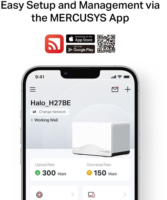 Mercusys Halo H27BE WiFi 7 mesh-kerfi (3-pk)